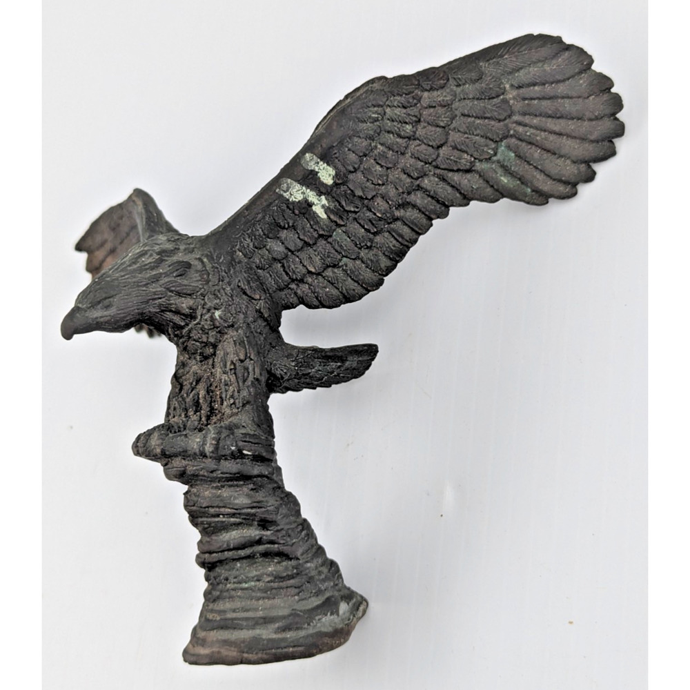 Vintage Bronze Metal Eagle Topper Finial Solid 4-3/4" H - Picture 4 of 13